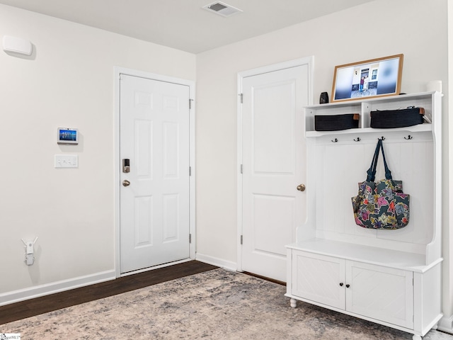1087 Summerlin Trl, Duncan, SC 29334 - mudroom with visible vents, wood finished floors, and baseboards