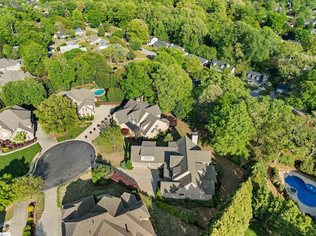 bird's eye view with a residential view