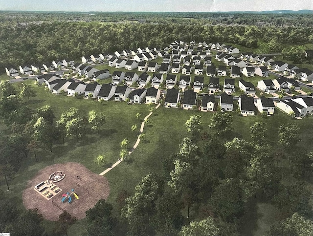 aerial view with a view of trees