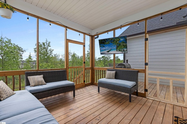 313 Glendon St, Greer, SC 29651 - sunroom / solarium with outdoor lounge area