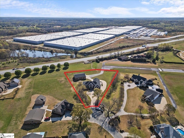 birds eye view of property