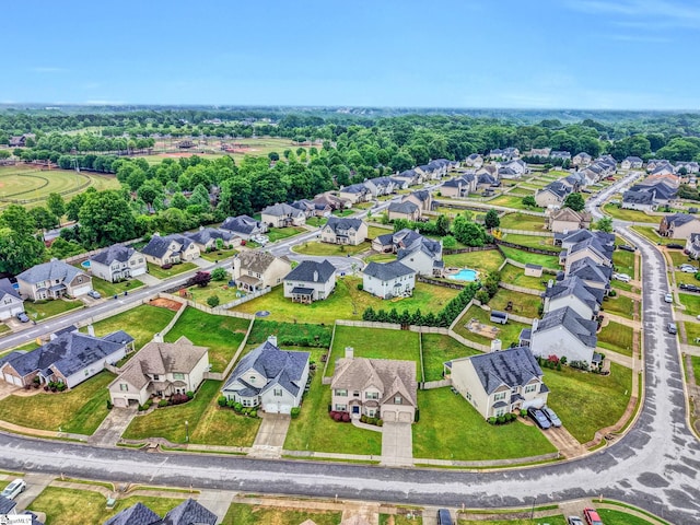 drone / aerial view featuring a residential view