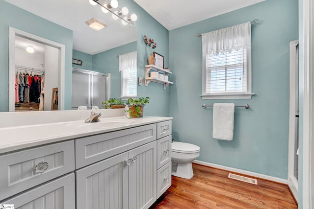 1230 Melton Rd Unit 104, West Union, SC 29696 - full bathroom with visible vents, a shower stall, plenty of natural light, and vanity