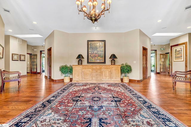 1230 Melton Rd Unit 104, West Union, SC 29696 - foyer entrance featuring a skylight, visible vents, and light wood-style flooring