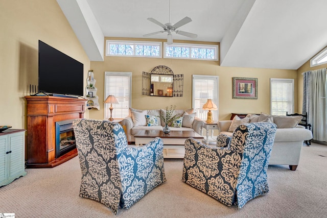1230 Melton Rd Unit 104, West Union, SC 29696 - living area with plenty of natural light, carpet, and a glass covered fireplace