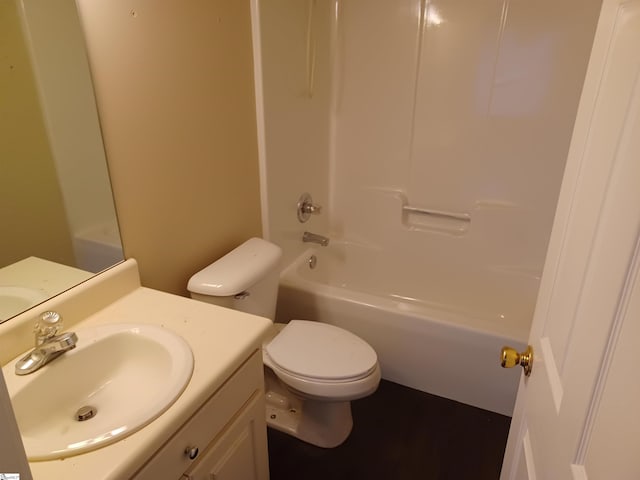 315 Farnsworth Rd, Spartanburg, SC 29301 - bathroom featuring toilet, vanity, and bathing tub / shower combination