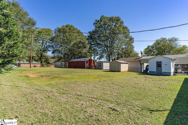 411 Granada Dr, Spartanburg, SC 29303 - view of yard with an outbuilding and a shed
