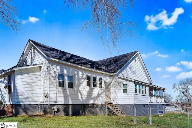 15 S Greenwood Ave, Ware Shoals, SC 29629 - view of property exterior featuring crawl space and entry steps