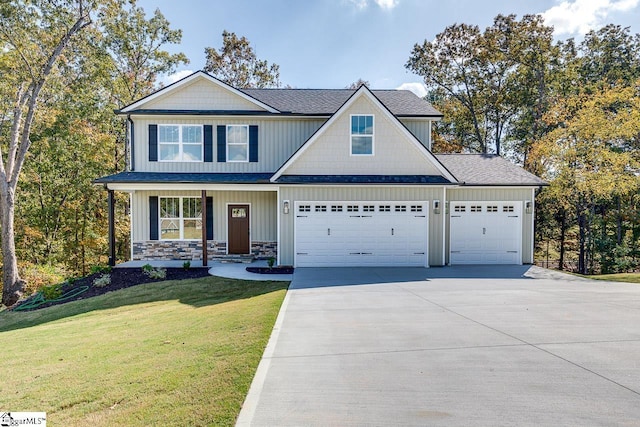 104 Pawleys Ct, Anderson, SC 29625 - view of front of property with a front lawn, driveway, a shingled roof, and an attached garage