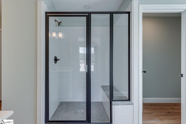 104 Pawleys Ct, Anderson, SC 29625 - full bathroom featuring a shower stall and wood finished floors