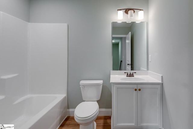 104 Pawleys Ct, Anderson, SC 29625 - full bath featuring toilet, wood finished floors, vanity, and baseboards