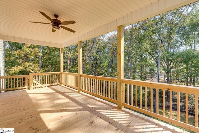 104 Pawleys Ct, Anderson, SC 29625 - wooden deck featuring a ceiling fan