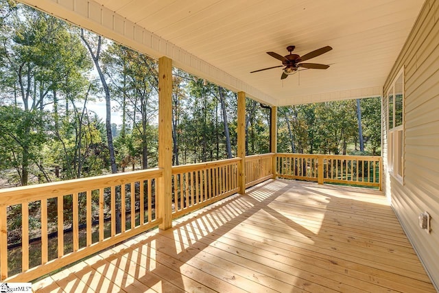 104 Pawleys Ct, Anderson, SC 29625 - wooden deck with ceiling fan