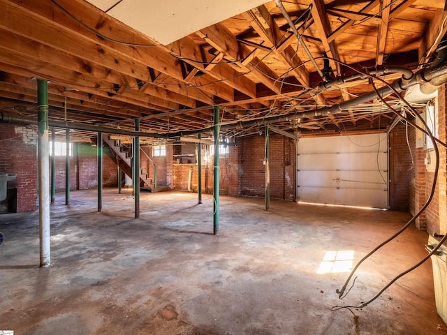 2006 E N St, Greenville, SC 29607 - below grade area with stairs and brick wall