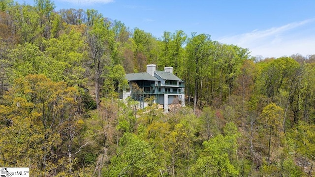 400 Stony Rd, Landrum, SC 29356 - aerial view featuring a wooded view