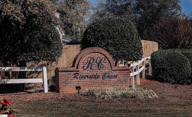 view of community sign