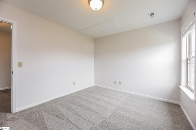 9 Dunsborough Dr, Simpsonville, SC 29680 - carpeted empty room with attic access, visible vents, baseboards, and a healthy amount of sunlight