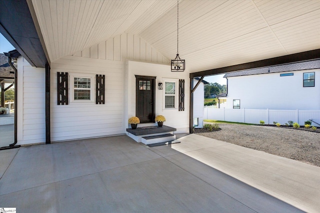 view of patio with fence