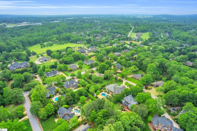 bird's eye view featuring a residential view