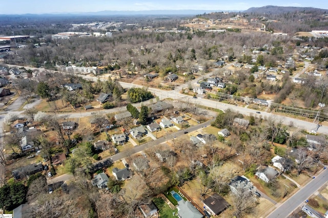 aerial view with a residential view