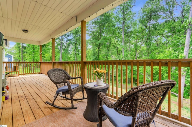 view of wooden deck