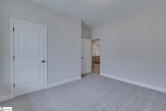 108 Walters Way, Pickens, SC 29671 - unfurnished bedroom with arched walkways, carpet floors, and baseboards