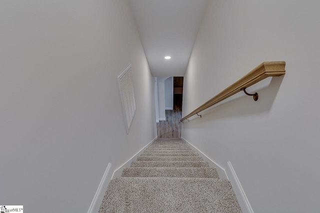 108 Walters Way, Pickens, SC 29671 - stairway with carpet flooring, recessed lighting, and baseboards