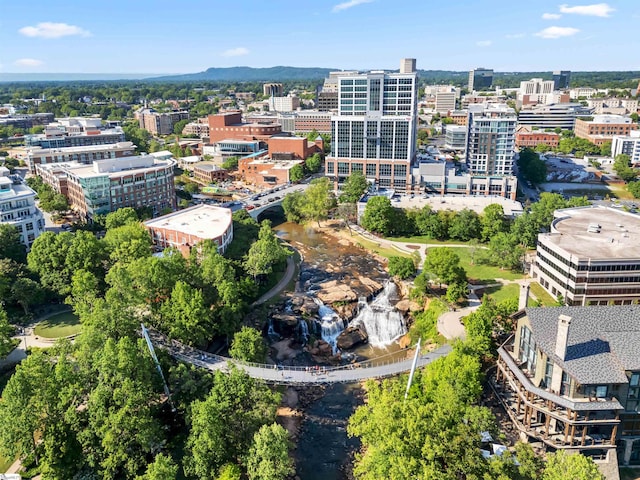 drone / aerial view featuring a view of city