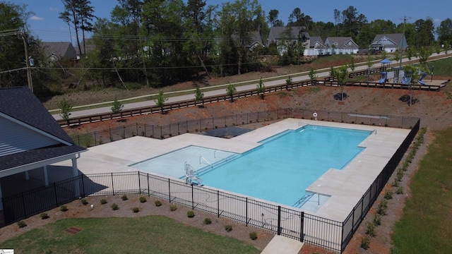 pool featuring fence