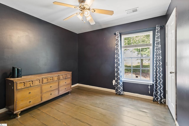2 Susana Dr, Greer, SC 29651 - interior space with baseboards, ceiling fan, hardwood / wood-style flooring, and visible vents