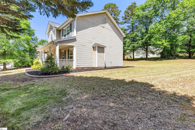 2 Susana Dr, Greer, SC 29651 - view of side of property with a lawn and a porch