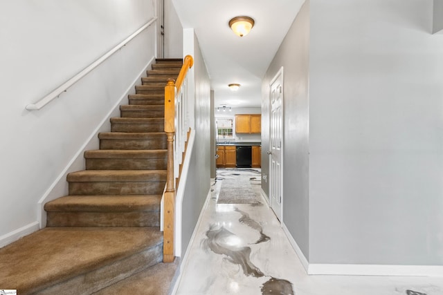 2 Susana Dr, Greer, SC 29651 - stairs featuring baseboards