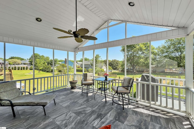 105 Chariot Ln, Simpsonville, SC 29681 - sunroom / solarium featuring ceiling fan and a wealth of natural light
