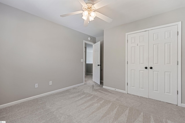 502 Kingsmoor Dr, Simpsonville, SC 29681 - unfurnished bedroom with a ceiling fan, baseboards, carpet, and a closet