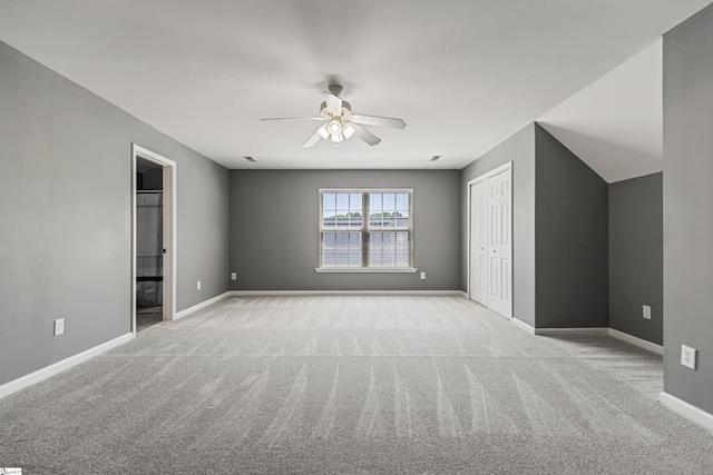 502 Kingsmoor Dr, Simpsonville, SC 29681 - interior space featuring a closet, baseboards, a ceiling fan, and carpet flooring
