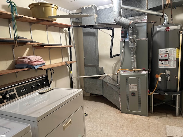 402 Chestnut St, Clinton, SC 29325 - utilities featuring washing machine and clothes dryer and gas water heater