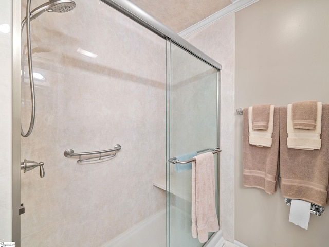 bathroom with an enclosed shower