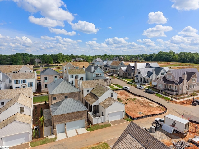 bird's eye view with a residential view