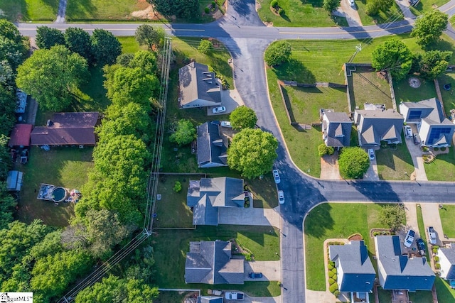 aerial view with a residential view