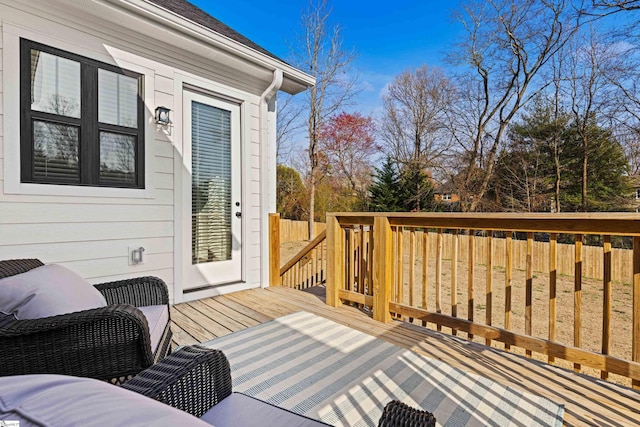 wooden deck with fence
