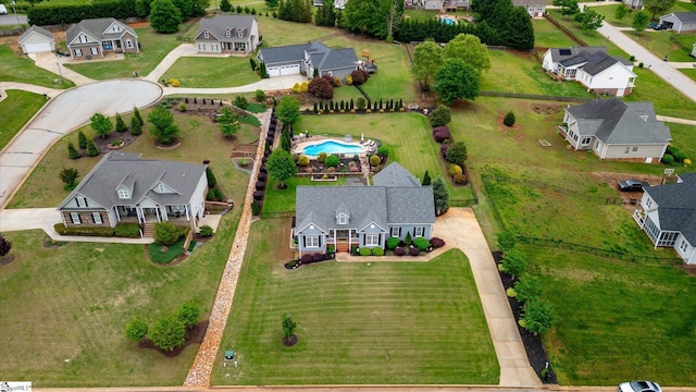 birds eye view of property featuring a residential view
