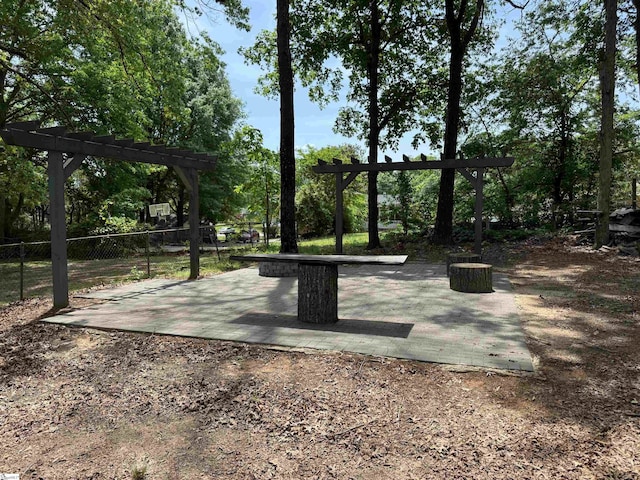 view of patio / terrace with fence