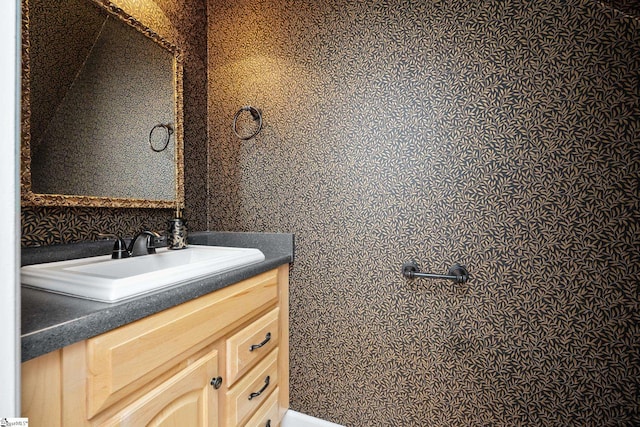 2 Finley Ct, Mauldin, SC 29662 - bathroom featuring vanity and wallpapered walls