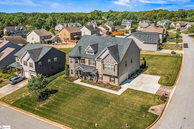 bird's eye view featuring a residential view