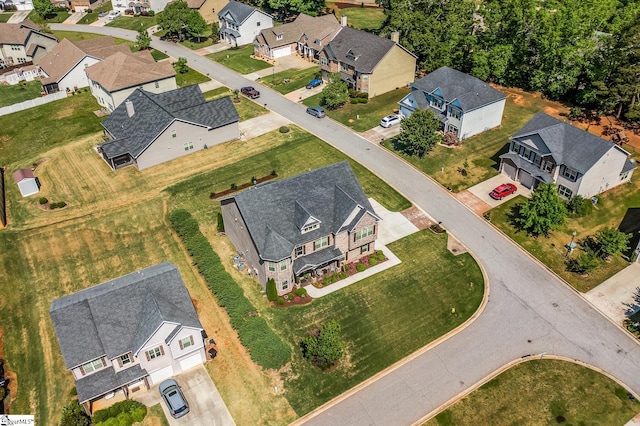 drone / aerial view featuring a residential view