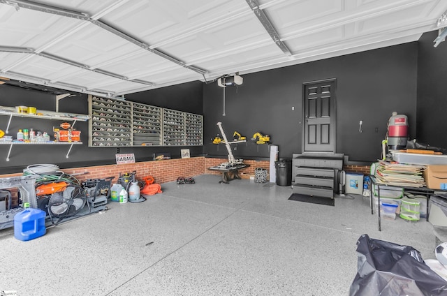 garage featuring a garage door opener