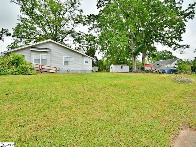 215 Louisiana St, Honea Path, SC 29654 - view of yard with an outdoor structure and a shed