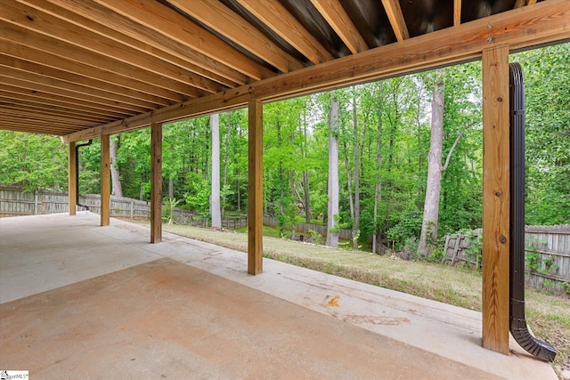 view of patio featuring a fenced backyard