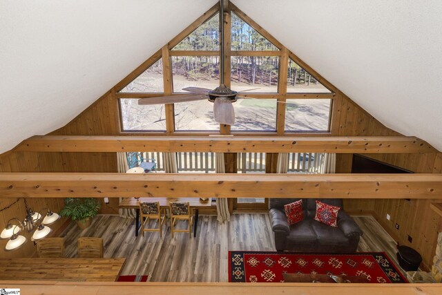 1000-2 Captains Cove Ct, Salem, SC 29676 - bonus room featuring wood finished floors, wooden walls, and high vaulted ceiling