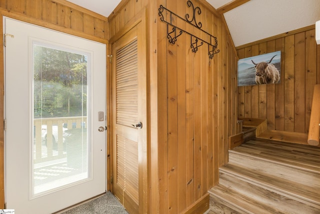 1000-2 Captains Cove Ct, Salem, SC 29676 - interior space featuring wooden walls, vaulted ceiling, and plenty of natural light